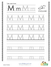 Letter Tracing Worksheets with 4 Lines | All Kids Network