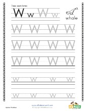 Letter Tracing Worksheets with 4 Lines | All Kids Network