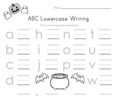 halloween reading worksheets for kindergarten Halloween Lowercase Letters Worksheet