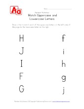 Lowercase and Uppercase E, F, G and H Worksheet | All Kids Network