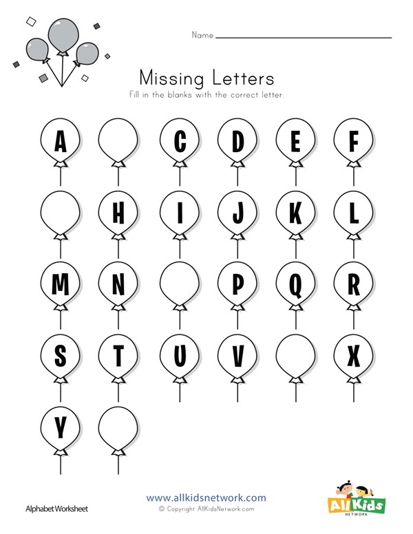 alphabet missing letters worksheet all kids network missing letter worksheets