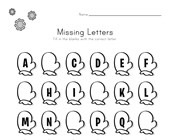 worksheet winter activities Winter Missing Letters Worksheet