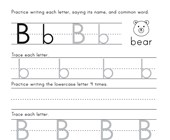 worksheets for preschool letter b Printing Letter B Worksheet