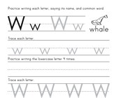 letter w worksheets all kids network