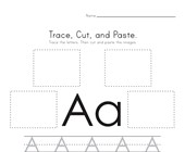a letter worksheet Trace, Cut and Paste Letter A Worksheet