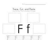 Trace Cut And Paste Alphabet Worksheets All Kids Network