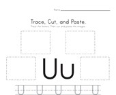 trace cut and paste alphabet worksheets all kids network