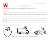 a letter worksheet Traceable Alphabet Letter A