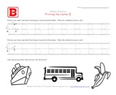 worksheets for preschool letter b Traceable Alphabet Letter B
