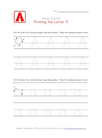 Traceable Letter A