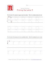 Traceable Alphabet Letter R Worksheet | All Kids Network