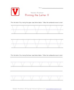 Traceable Letter V