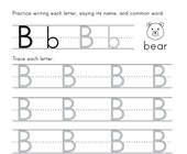 worksheets for preschool letter b Letter B Tracing Worksheet