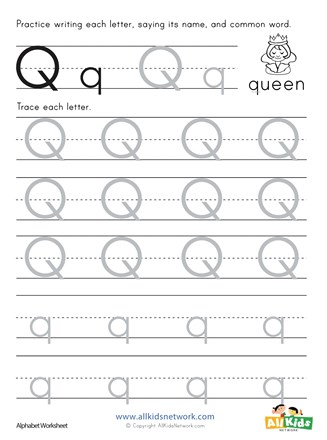 preschool worksheet gallery letter q tracing worksheets