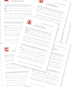 traceable letters worksheets in portrait layout