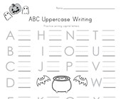 Halloween Uppercase Letters Worksheet