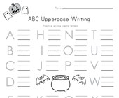 halloween reading worksheets for kindergarten Halloween Uppercase Letters Worksheet