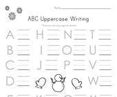 worksheet winter activities Winter Uppercase Letters Worksheet