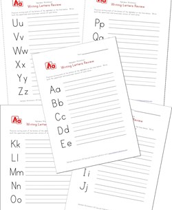 writing letters review worksheets