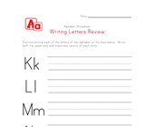 writing letters review worksheets all kids network