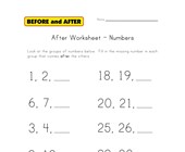 numbers after worksheet