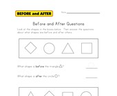 before and after worksheet