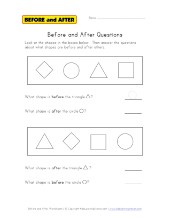 After and Before Worksheet | All Kids Network