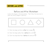before and after coloring worksheet