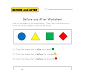 after and before worksheet