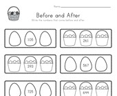 Easter Before and After Worksheet