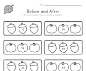 Fall Before and After Worksheet