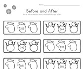 Winter Before and After Worksheet