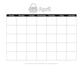 calendar worksheet year 4 Printable April Calendar
