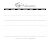 worksheet winter activities Printable February Calendar
