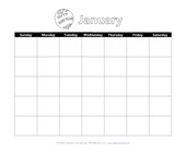 worksheet winter activities Printable January Calendar