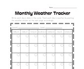 calendar worksheet year 4 Monthly Weather Tracking Worksheet