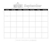 calendar worksheet year 4 Printable September Calendar