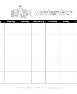 Printable September Calendar