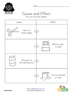 Cause and Effect Drawing Worksheet 2