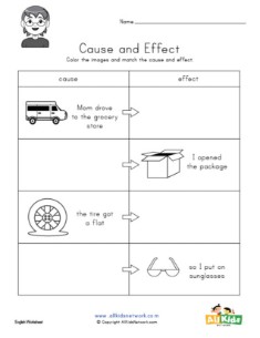 Cause and Effect Drawing Worksheet 3