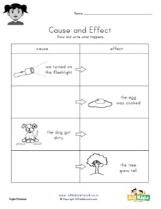 Cause and Effect Drawing Worksheet 4