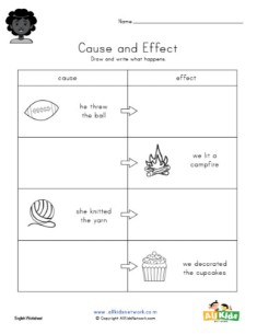 Cause and Effect Drawing Worksheet 5