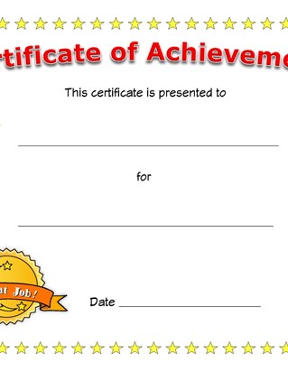 what is a certificate of achievement
