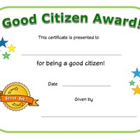 printable certificates all kids network good citizenship certificates