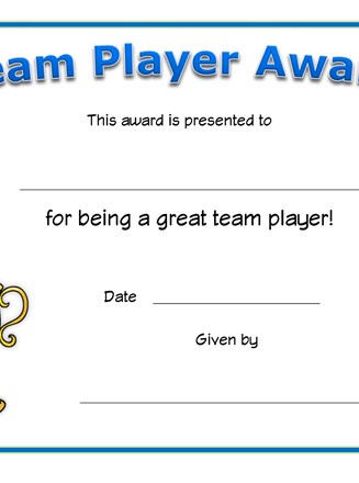 team certificates