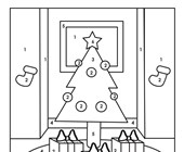 free printable worksheets for kindergarten christmas Christmas Color by Number