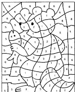 Color By Number Coloring Pages For Kids