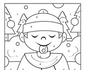worksheet winter activities Winter Color by Number