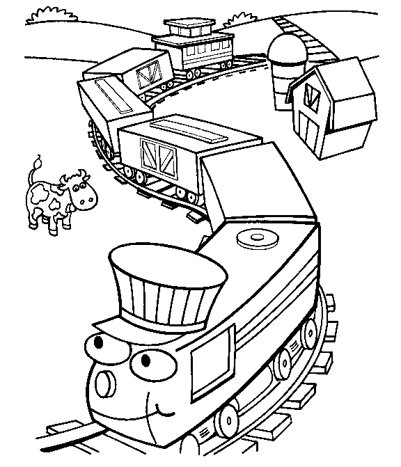 Vehicles Coloring Page - train | All Kids Network