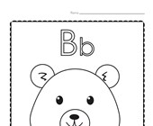 worksheets for preschool letter b Letter B Coloring Sheet